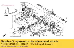 Aqui você pode pedir o conjunto de engrenagens, rr fina em Honda , com o número da peça 41300HP0B80: