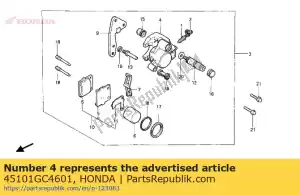 Honda 45101GC4601 étrier comp., l. - La partie au fond