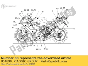 aprilia 854890 rh top fairing decal 