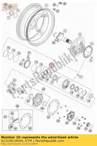 ktm 61310010044 clutch hub housing cpl. - Bottom side