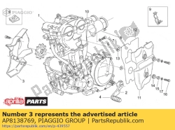 Aprilia AP8138769, Tandwiel deksel aluminium, OEM: Aprilia AP8138769