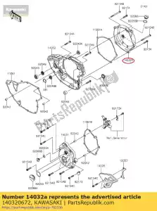 kawasaki 140320672 01 embreagem de cobertura, externa - Lado inferior