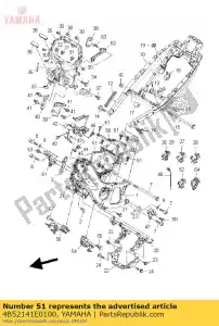 yamaha 4B52141E0100 colchete 2 - Lado inferior