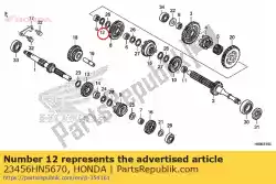 Aqui você pode pedir o arruela, trava em Honda , com o número da peça 23456HN5670: