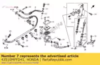 43510MFFD41, Honda, cilindro sub assy., rr. m honda xl transalp v va xl700va 700 , Nuovo