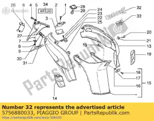 Piaggio Group 5756880033 plaque signalétique - La partie au fond
