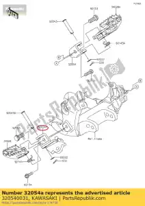 Kawasaki 320540031 beugel-stap, lh - Onderkant