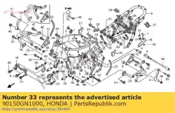 Ici, vous pouvez commander le boulon, bride, 8x47 auprès de Honda , avec le numéro de pièce 90150GN1000: