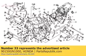 honda 90150GN1000 parafuso, flange, 8x47 - Lado inferior