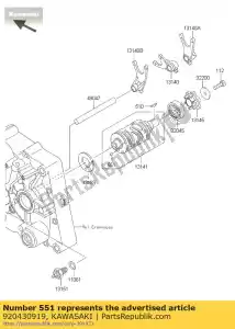 Kawasaki 920430919 pin-pluggen, 3x6 - Onderkant