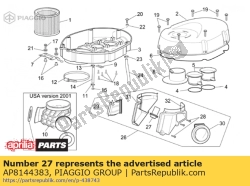 Aprilia AP8144383, Eindstuk vernauw, OEM: Aprilia AP8144383