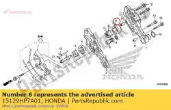 rotor c, oliepomp buiten van Honda, met onderdeel nummer 15129HP7A01, bestel je hier online: