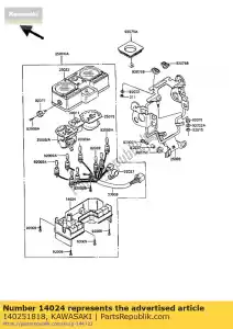 Kawasaki 140251818 cover,meter case,lwr - Bottom side