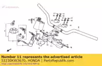 53230KW3670, Honda, topo da forquilha da ponte honda nx  2 nx250 250 , Novo