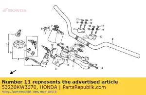 Honda 53230KW3670 bridge fork top - Bottom side