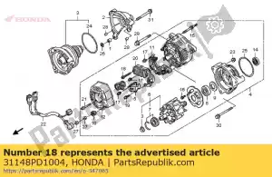 Honda 31148PD1004 arandela de tornillo, 4x25 - Lado inferior