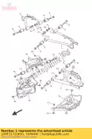 1HPF21710000, Yamaha, Arm, achter 1 yamaha  yfm 550 700 2007 2008 2009 2010 2011 2012 2013 2014 2015 2016 2017 2018 2019 2020 2021, Nieuw