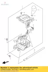 Suzuki 5780031G00 jeu de leviers, trans - La partie au fond
