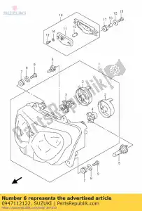 Suzuki 0947112122 lamp, 12v55w, h1 - Onderkant