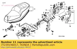 Here you can order the key, seat lock from Honda, with part number 77239196017: