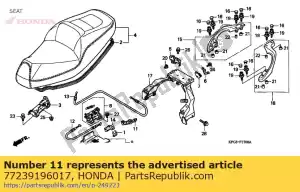 Honda 77239196017 key, seat lock - Bottom side