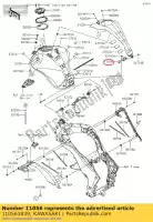 110563839, Kawasaki, colchete zr1000fef kawasaki  z 1000 2015 2016 2017 2018 2019 2020 2021, Novo