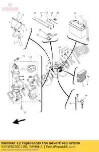 yamaha 5VKW82501100 principal sw. kit imobilizador - Lado inferior