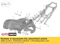 AP8121597, Piaggio Group, espaciador aprilia  rsv rsv tuono 1000 2004 2005 2006 2007 2008 2009, Nuevo