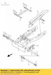 zwaaiende arm, rr van Suzuki, met onderdeel nummer 6100001D1013L, bestel je hier online: