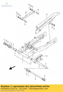 Suzuki 6100001D1013L zwaaiende arm, rr - Onderkant