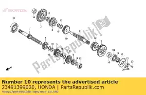 Honda 23491399020 engranaje, c 4to 28t - Lado inferior