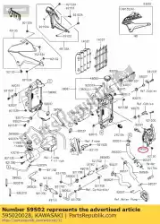 Aquí puede pedir conjunto de ventilador klx250s9f de Kawasaki , con el número de pieza 595020028: