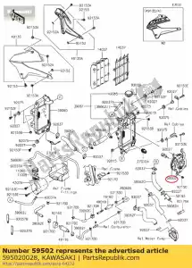 kawasaki 595020028 fan-assy klx250s9f - Lado inferior