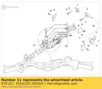 970167, Piaggio Group, Lever gilera dna 50 125 180 1998 2006, New