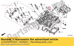 Honda 12205KYJ305 guide, ex. valve (o.s.) - Bottom side