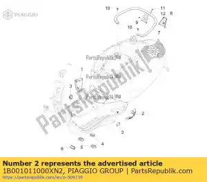 Piaggio Group 1B001011000XN2 terminale spoiler sinistro - Il fondo