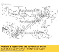 897828, Piaggio Group, rechter voetsteunbeugel voor aprilia  rsv4 tuono tuono tuono v zd4tyg00, zd4tycc0 zd4tyh00, zd4tycc1 zd4tyu00 zd4tyua0 1000 1100 2011 2014 2015 2016, Nieuw