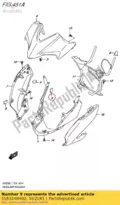 suzuki 5183248H00 coussin, headlam - La partie au fond