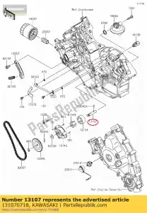 kawasaki 131070718 01 shaft,oil pump - Bottom side