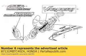 Honda 87131MBTC40ZA merk (varadero) * type1 * - Onderkant