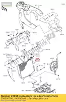 390600708, Kawasaki, 01 radiator kawasaki  636 2019 2021, Nieuw