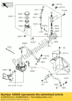 430950193, Kawasaki, tubo freno, rr master cil kawasaki er6n  d a er6f b kle versys klz er650 c ex650 er 6f abs 6n 1000 650 , Nuovo