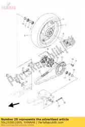 Aquí puede pedir eje, rueda de Yamaha , con el número de pieza 5SL253811000: