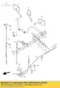 Suzuki 5627526D00 spacer, balancer - Onderkant