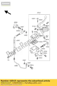 kawasaki 430151627 cilindro-assy-master, klx250-j - Lado inferior