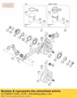 52330007100I, KTM, piston i cpl. 64mm 200 2000 ktm exc sx sxs mxc australia europe six days gs sgp asia usa united kingdom 125 200, Nouveau