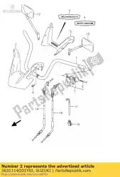Ici, vous pouvez commander le couvercle, poignée, fr auprès de Suzuki , avec le numéro de pièce 5631114G01Y0J: