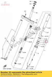 Yamaha 3VD2315600 circlip - Lado esquerdo