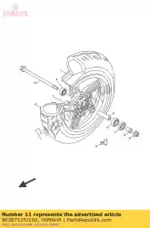 Aquí puede pedir collar (36f) de Yamaha , con el número de pieza 90387125J100: