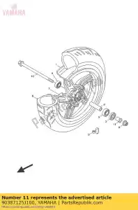 yamaha 90387125J100 collar (36f) - Lado inferior